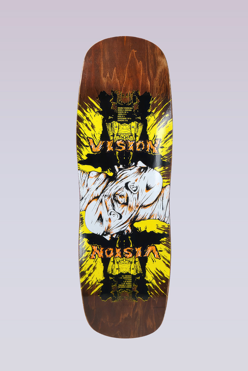 Double Vision Skateboard Deck - 9.5"X32.5" - Brown