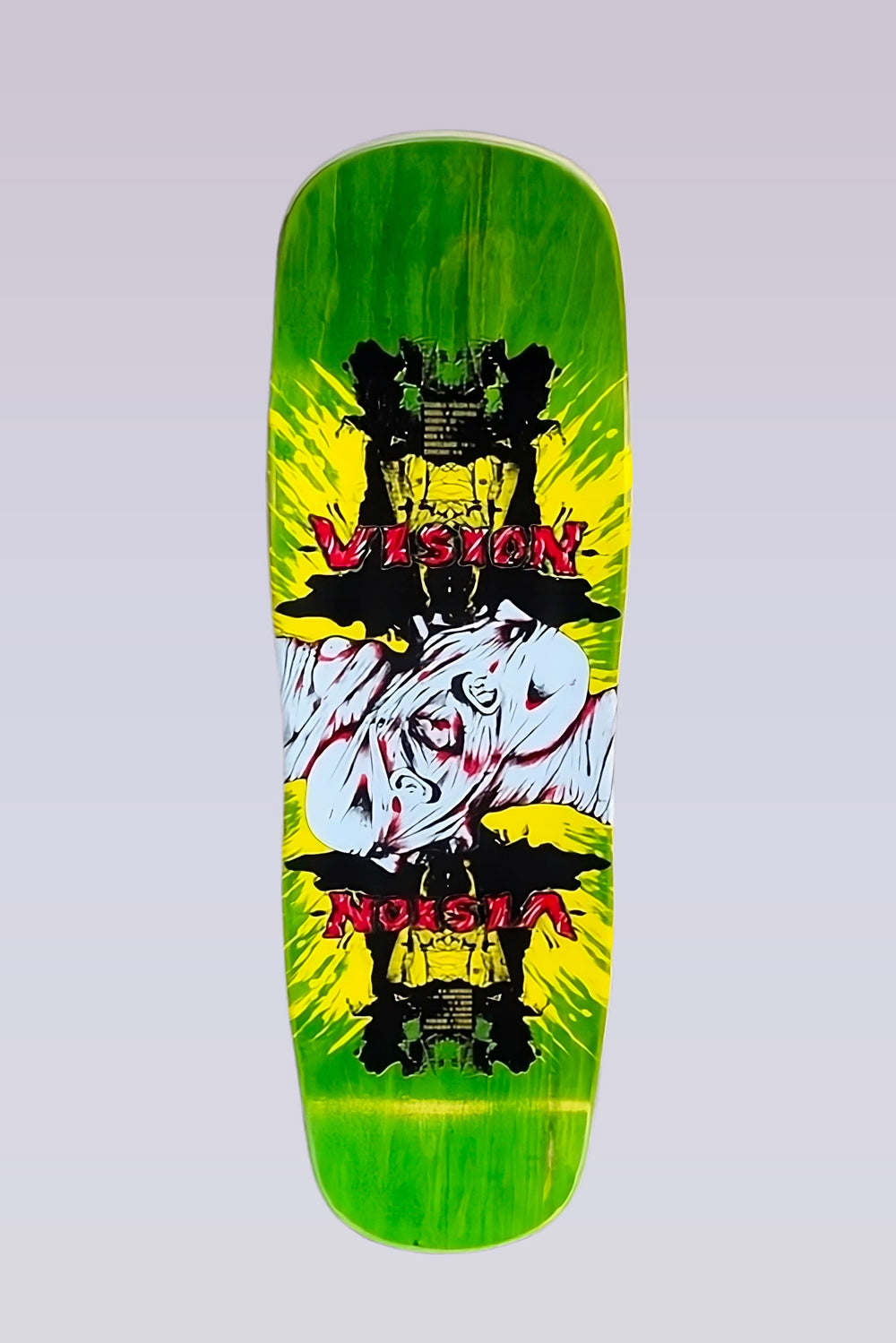 Double Vision Skateboard Deck - 9.5"X32.5" - Lime Stain