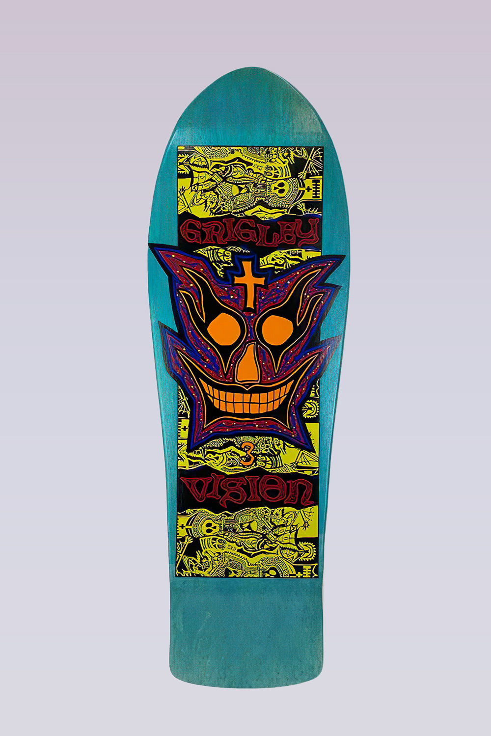Grigley III Skateboard Deck 9.75"X31" - Turquoise Stain
