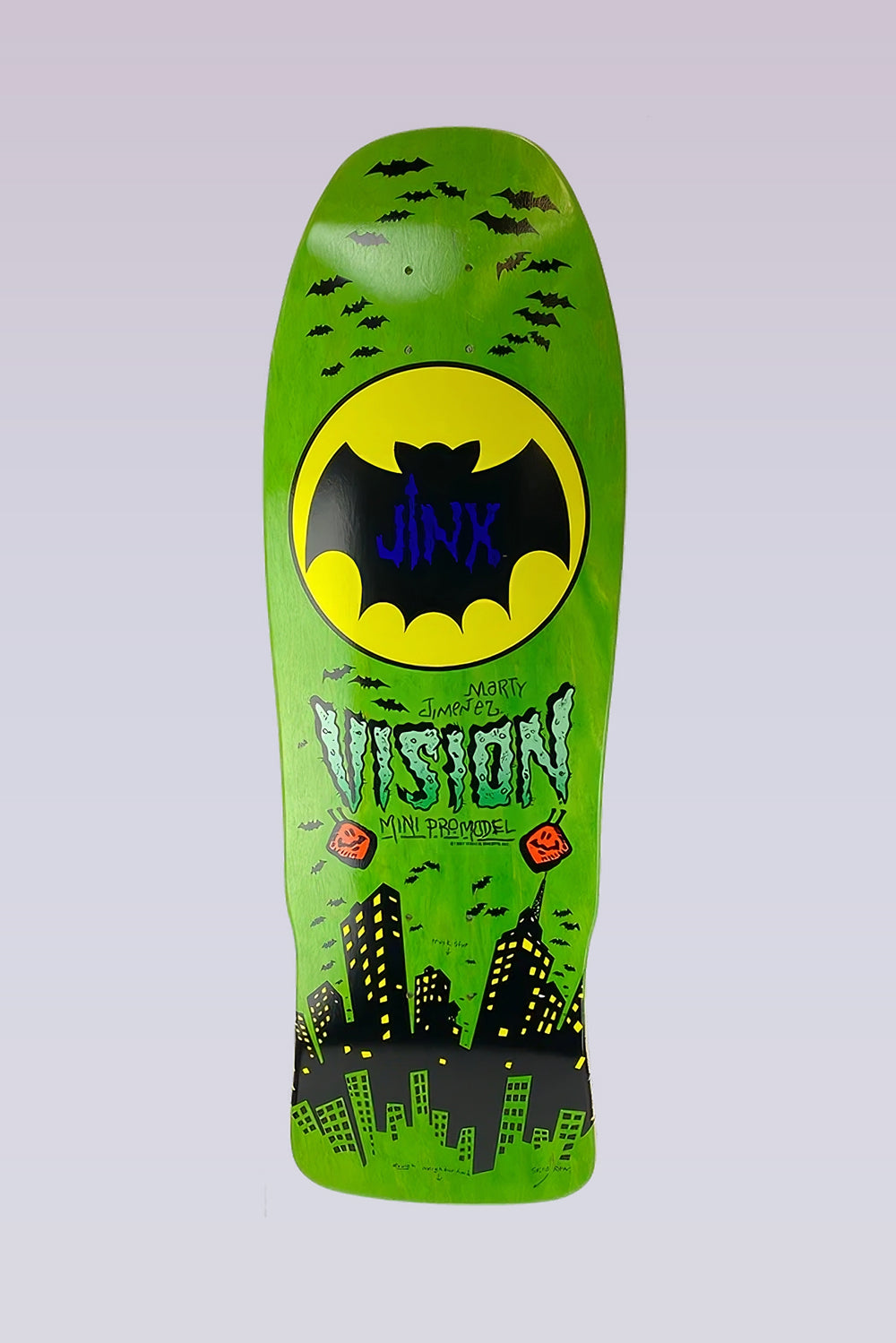 Jinx - Mini Modern Concave Skateboard Deck - 10"X30.25" - Lime Stain
