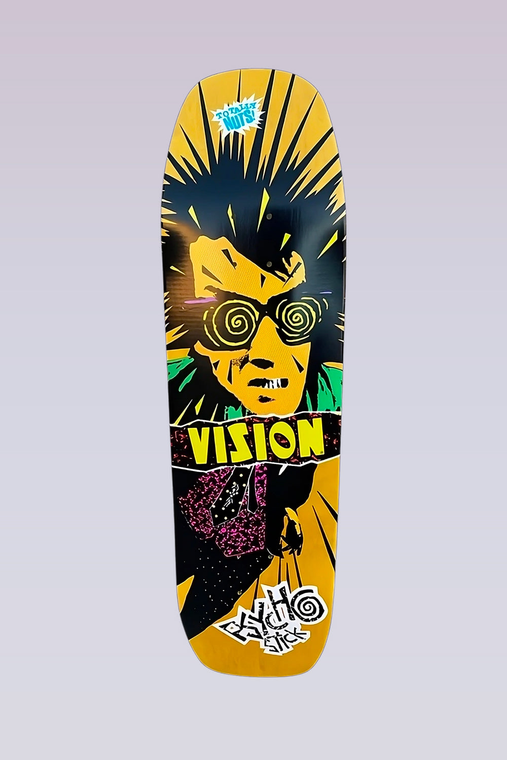 Psycho Stick - Modern Shaped Skateboard Deck - 8.875"X32.75" - Yellow