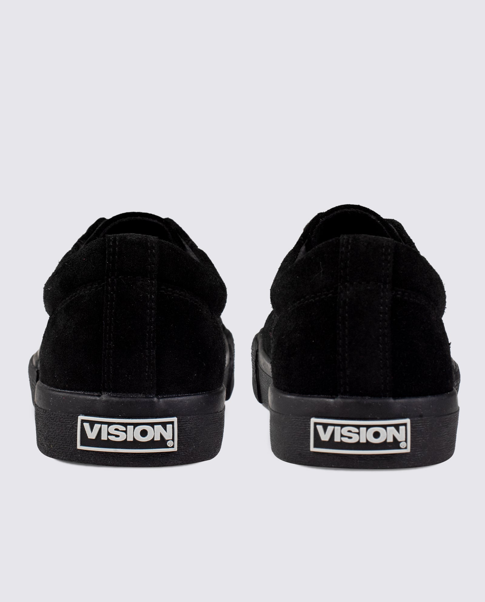 Vision Street Wear Leather Suede Low Top Skateboard Sneakers Black