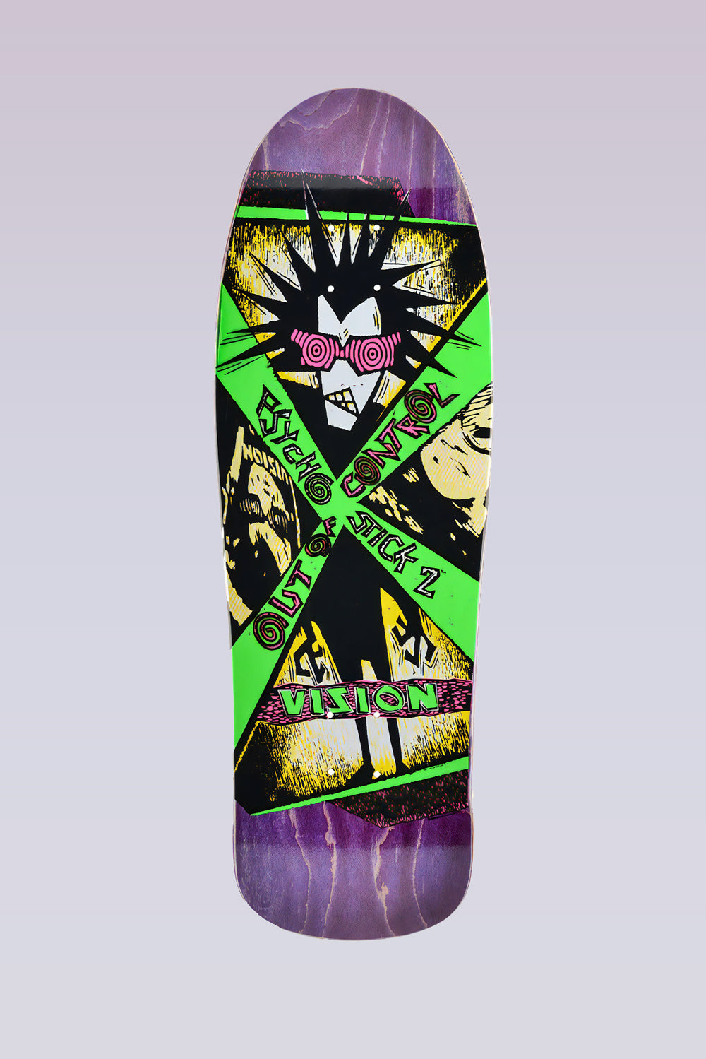 Psycho Stick 2 Skateboard Deck - 10"x31.75" - Purple Stain