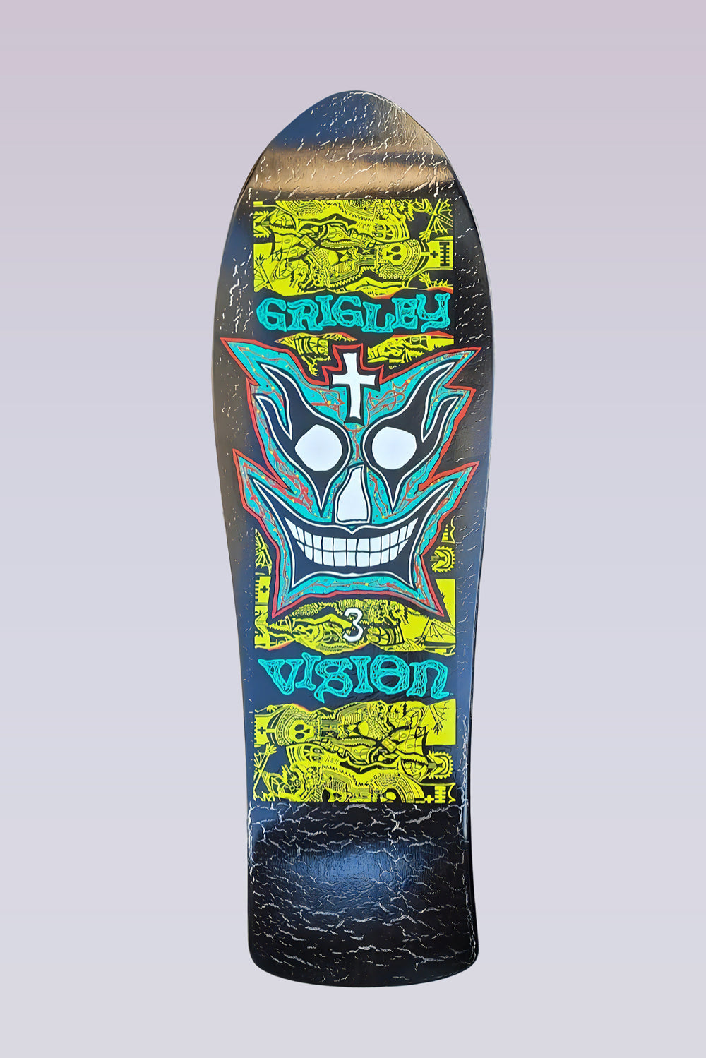 Crackle Grigley III Limited Skateboard Deck - 9.75"x31" - Black/White