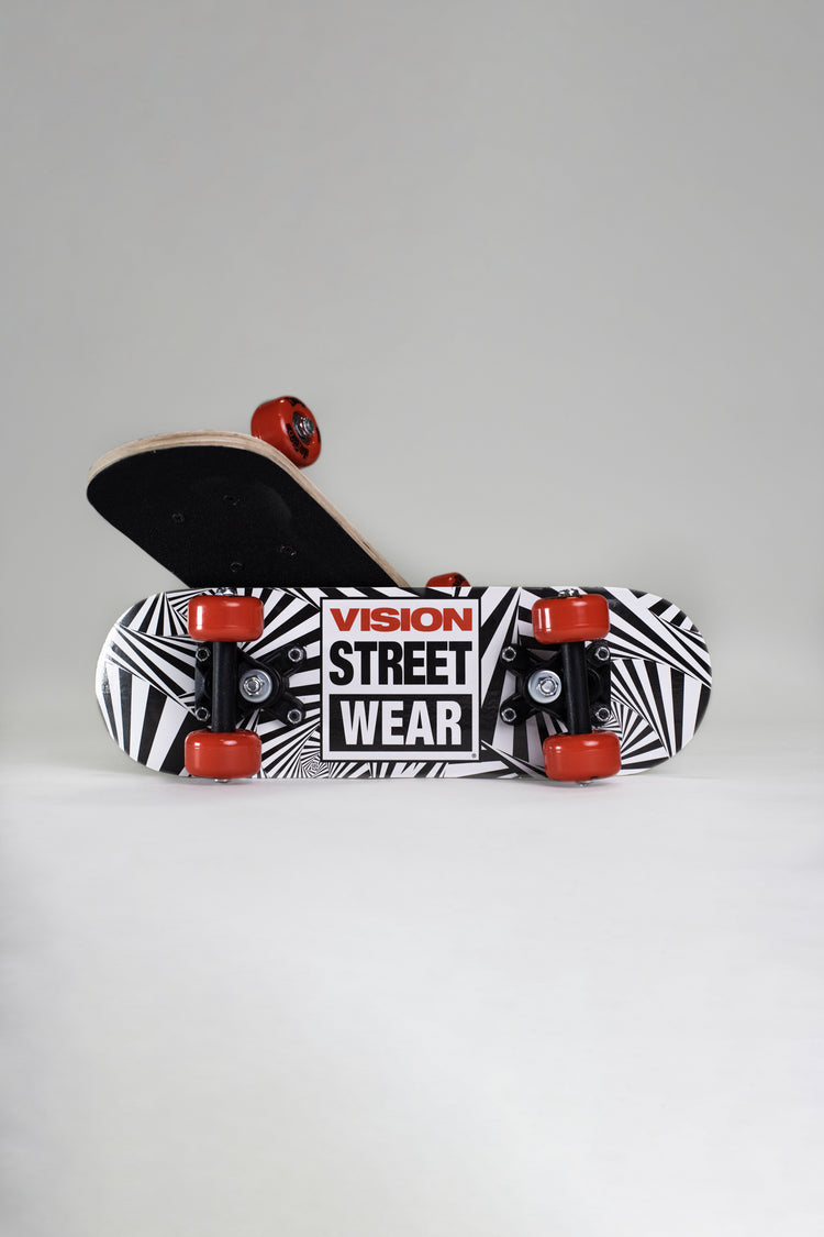 Vision Street Wear Mini Skateboard 5"x17" Black & Ivory