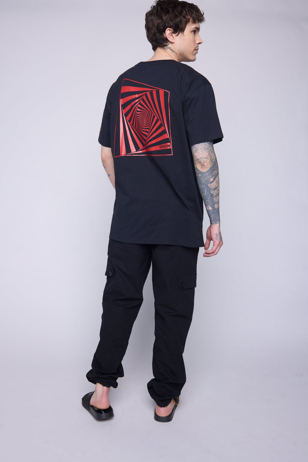 Spiral Box T-Shirt- Black