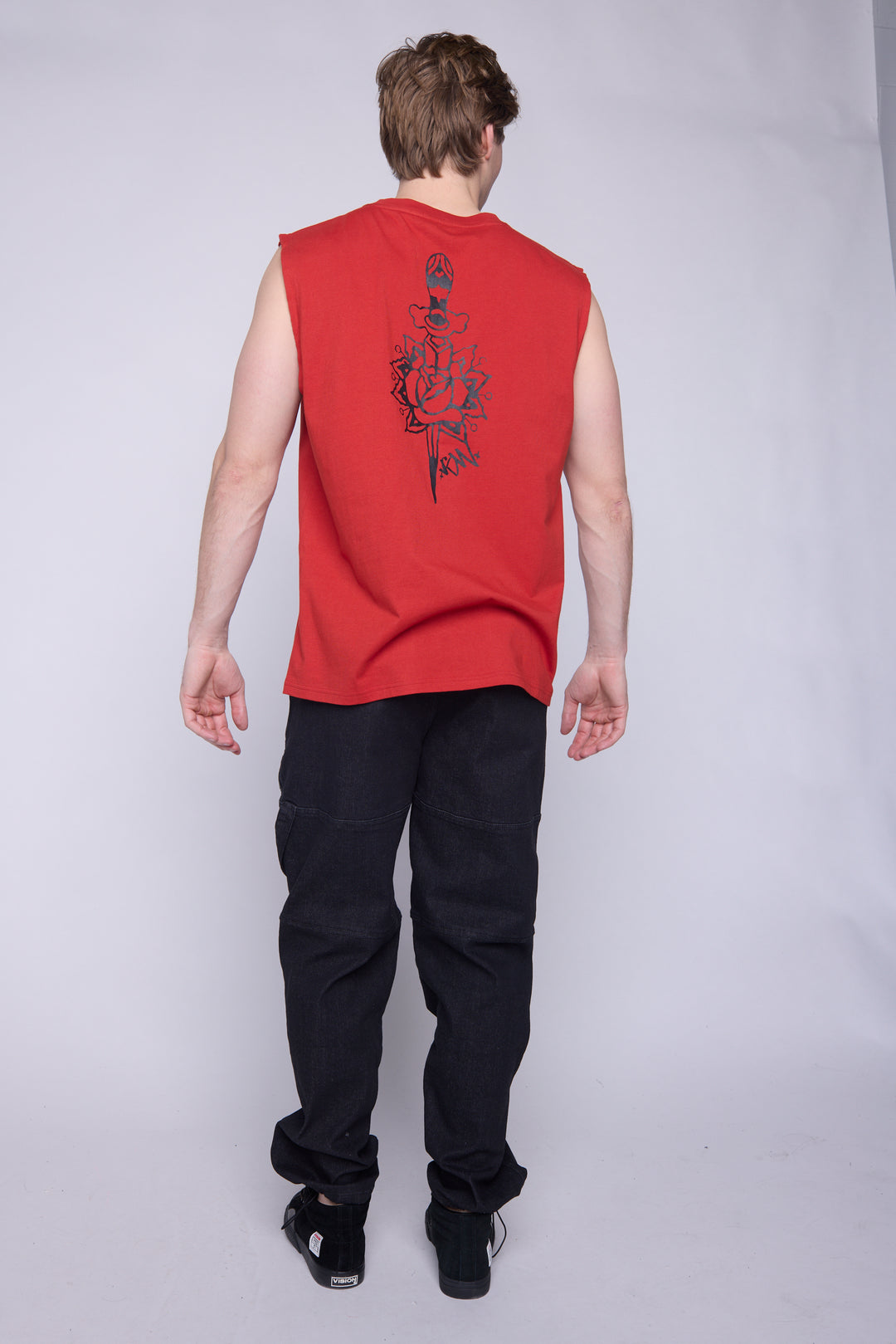 Camisole avec imprimé tattoo- Rouge