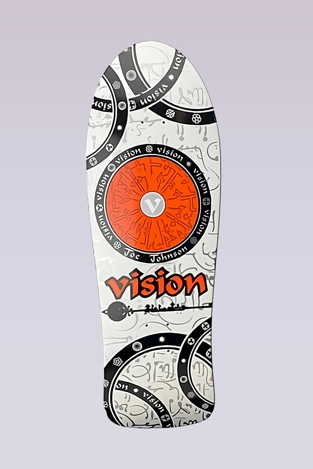 Vision "Double Take" Joe Johnson Hieroglyphics Deck - 10.25"X30.75" - White