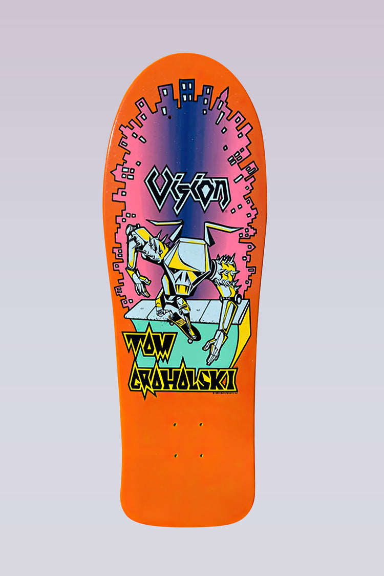 Limited Groholski Robot Deck-Special Pearl - Skateboard Hall of Fame - 9.5"X29.5" - Orange Pearl