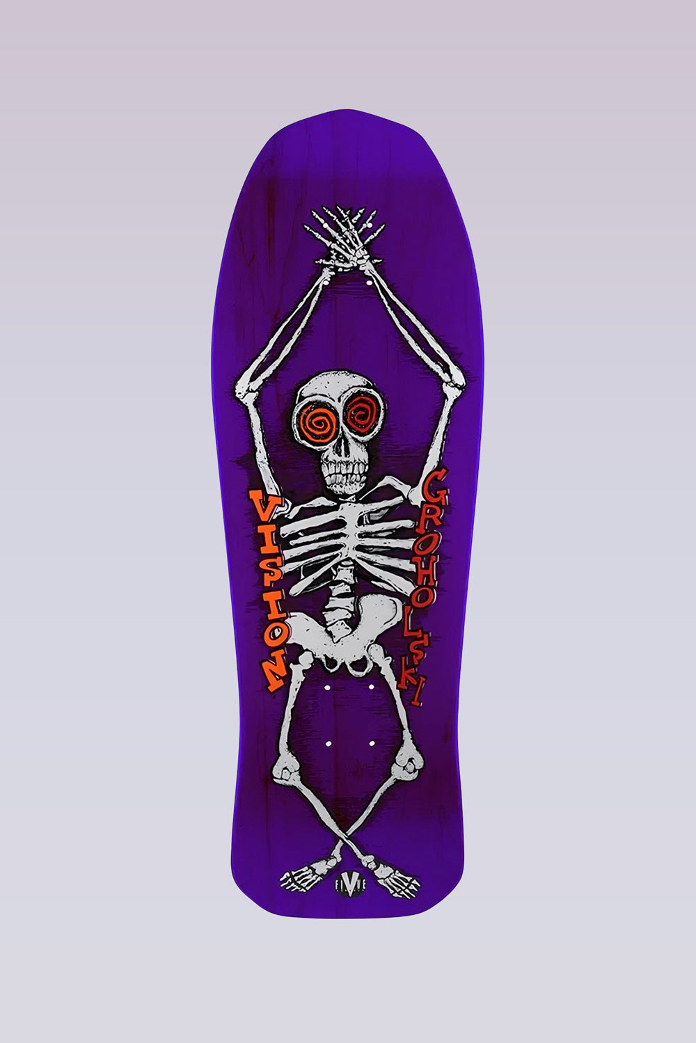 Groholski Skeleton - Modern Concave Skateboard Deck - 10"X30.25" - Purple Stain