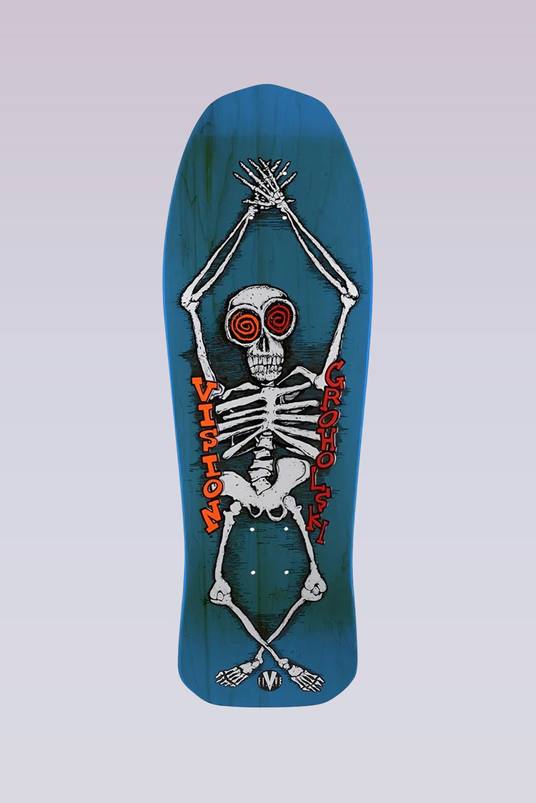 Groholski Skeleton - Modern Concave Skateboard - 10"X30.25" - Turquoise