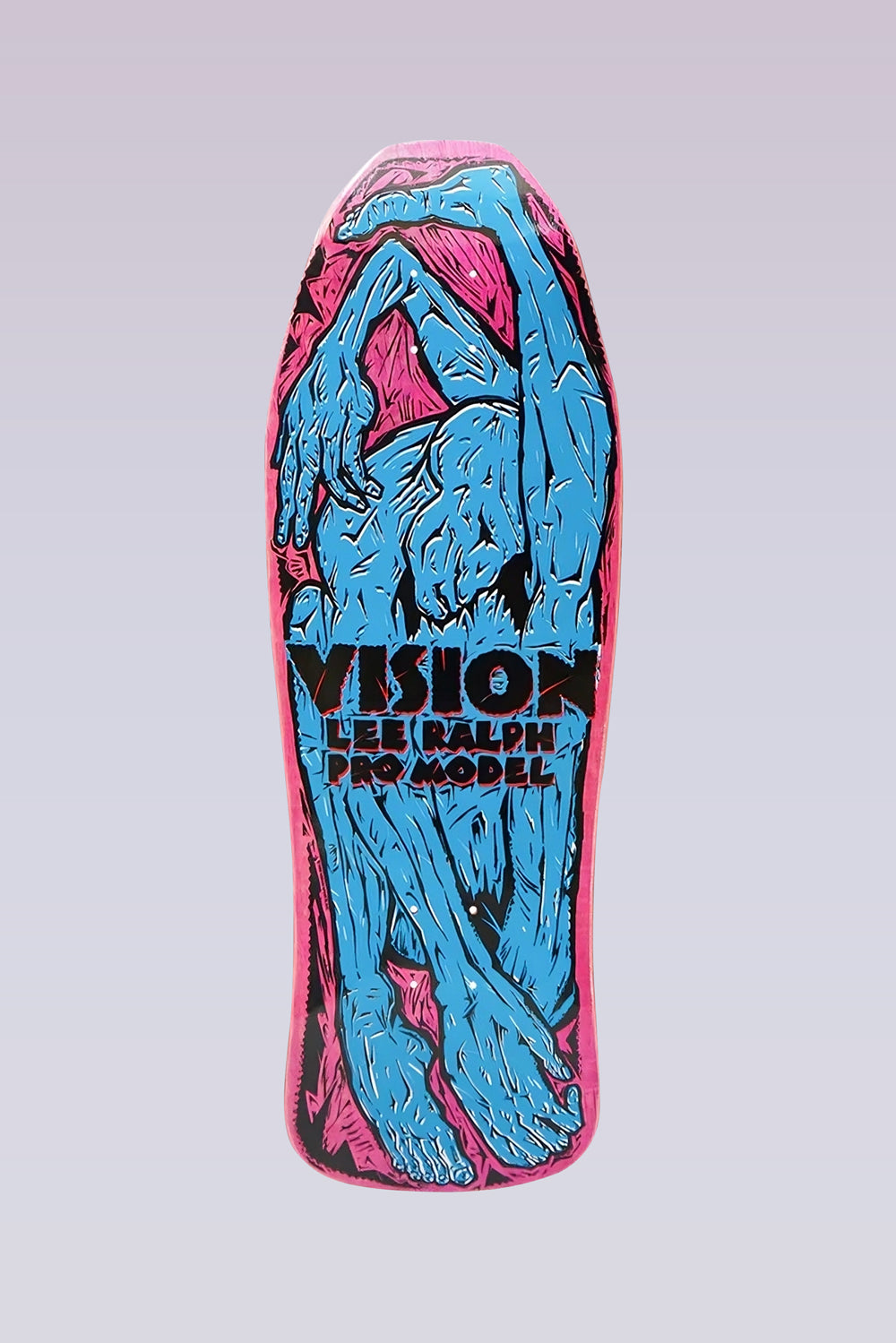 Lee Ralph - Modern Concave Skateboard - 10.25"X30.75"- PINK STAIN/BLUE