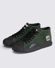 Leather Suede High Top Sneakers Army