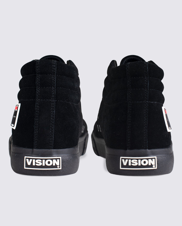 Vision Street Wear Leather Suede High Top Skateboard Sneakers Black