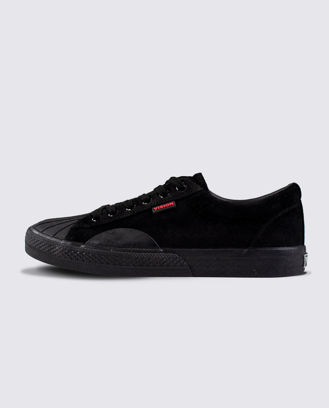Leather Suede Low Top Sneakers Black