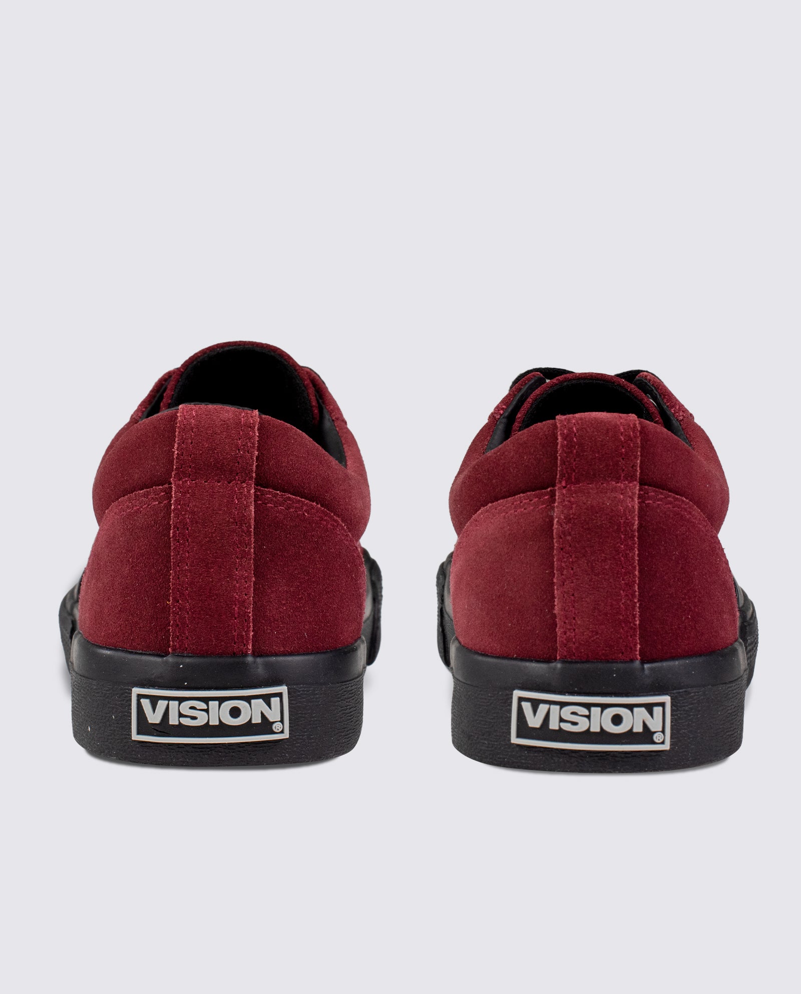 Vision Street Wear Leather Suede Low Top Skateboard Sneakers Oxblood