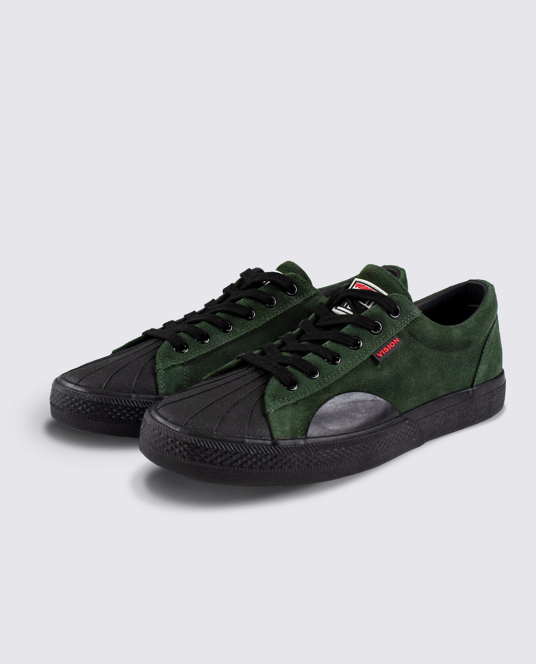 Leather Suede Low Top Sneakers Army