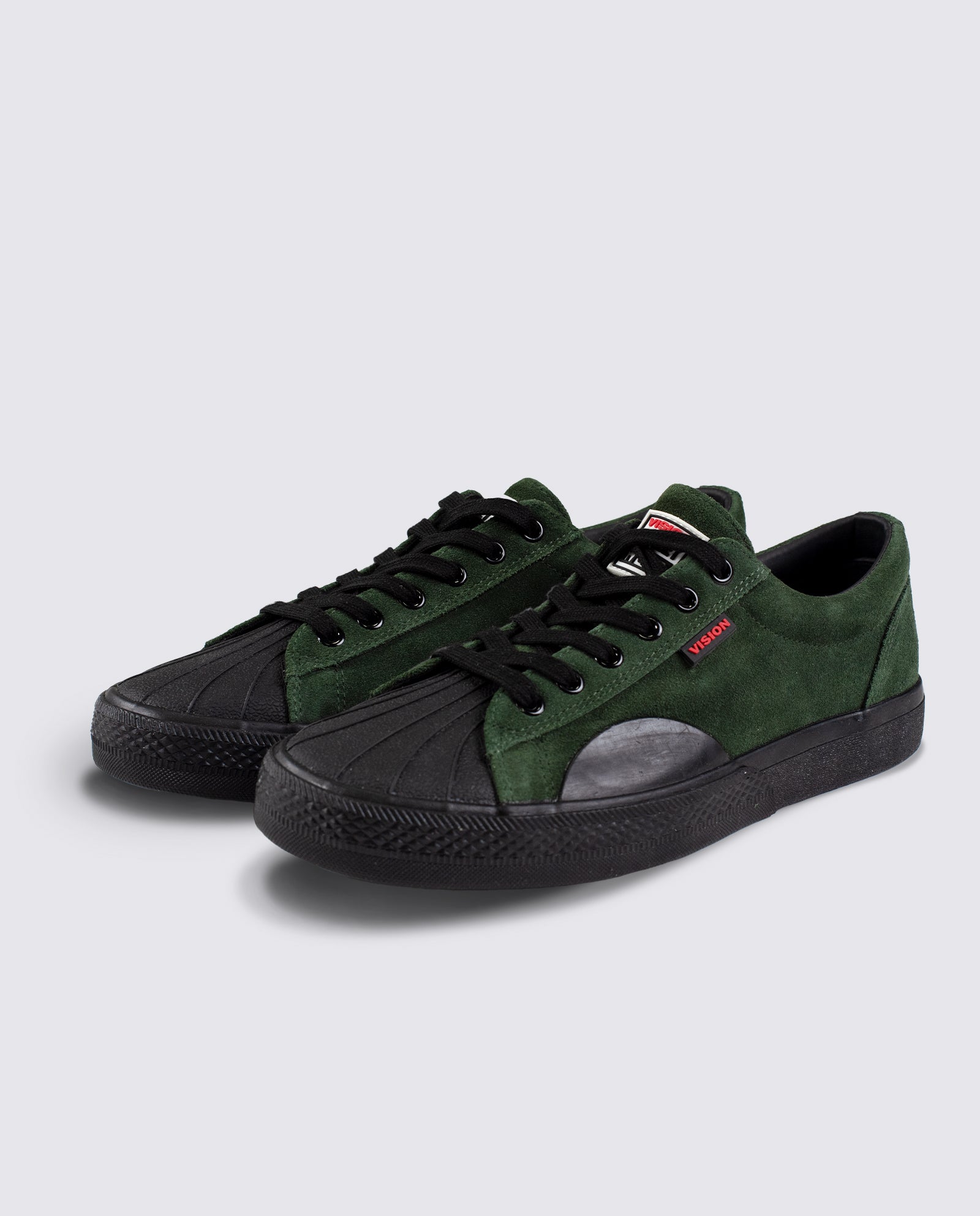 Vision Street Wear Leather Suede Low Top Skateboard Sneakers Army