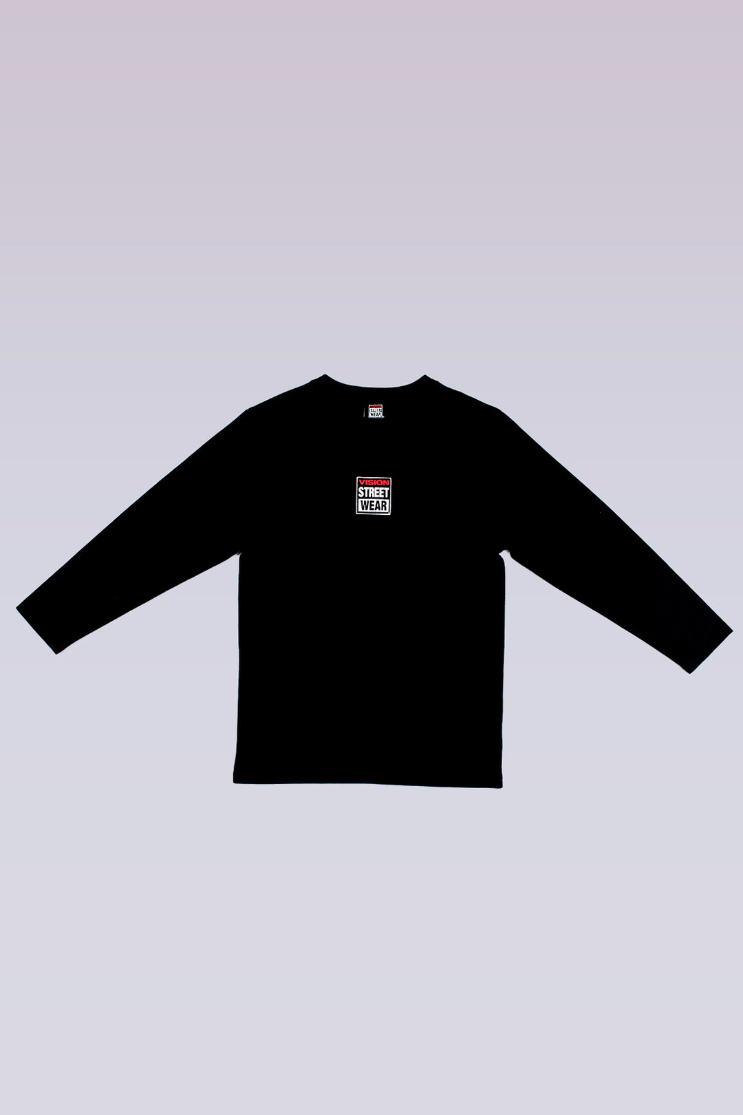 Kids' Long Sleeves Iconic Logo T-Shirt-Black