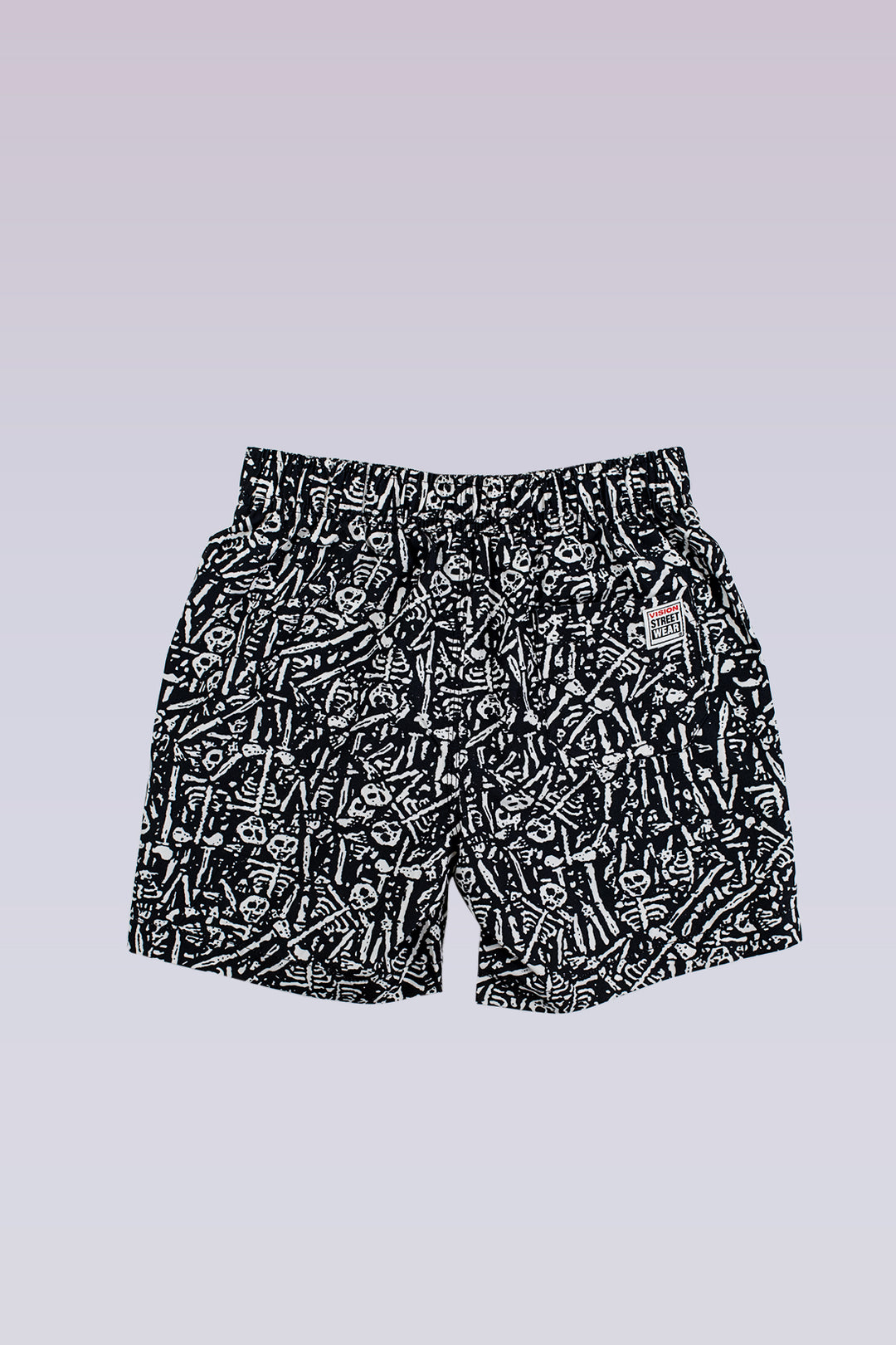 Kids' Aop Bone Yard Swim Shorts-Black