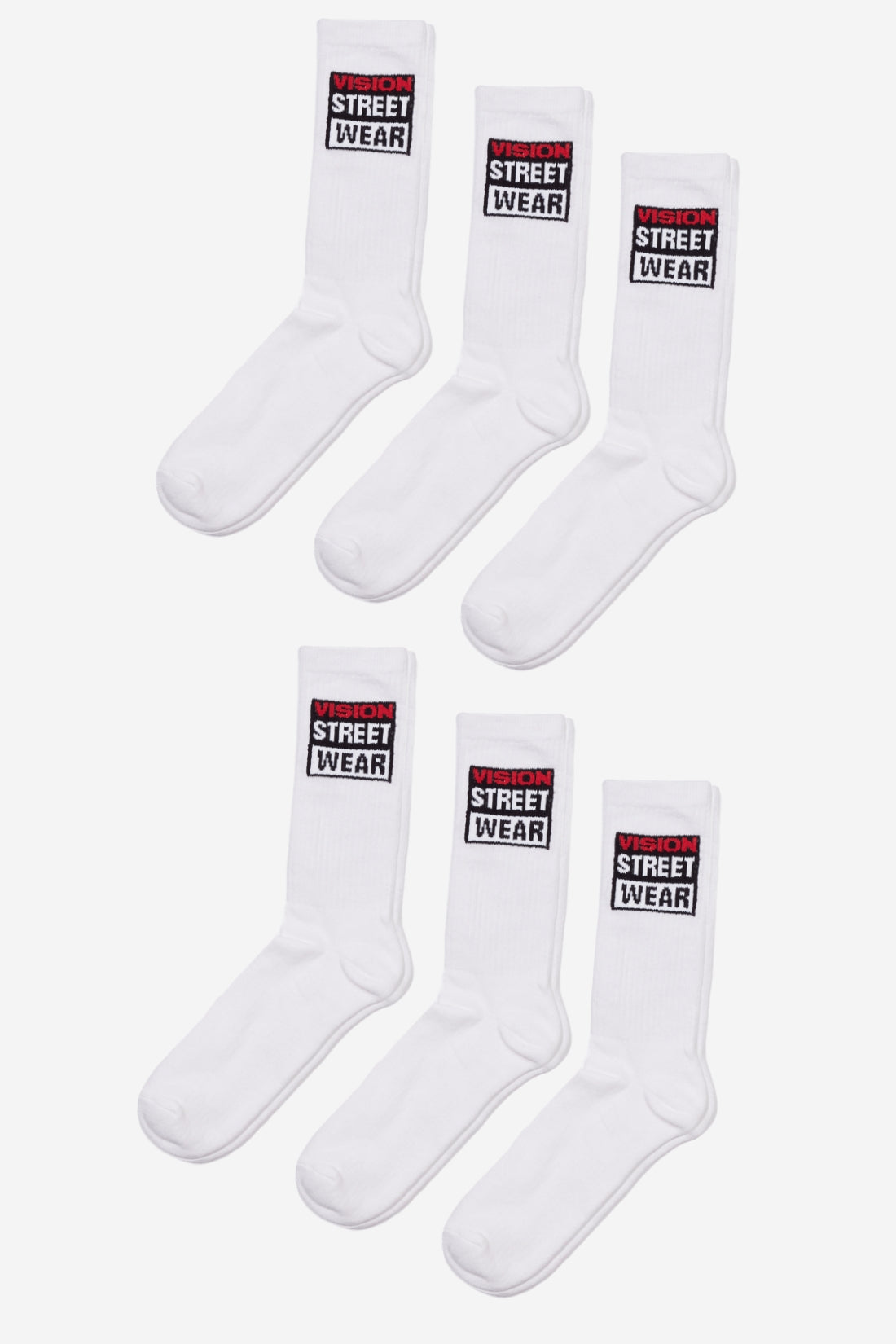Vision Street Wear Skateboard Sports Socks Ivory