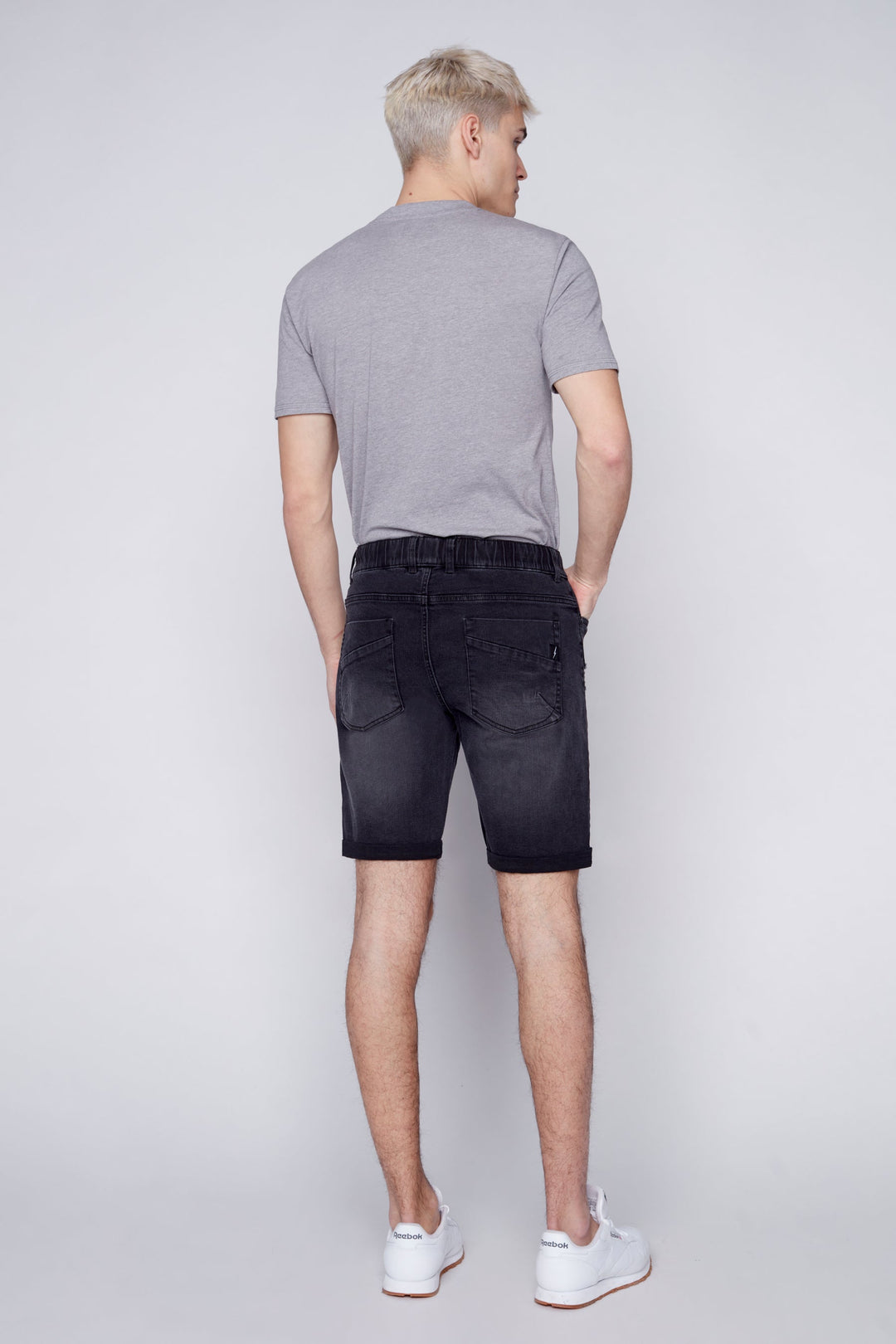 LENNON - Mens Rolled-Up Shorts - Vintage Black