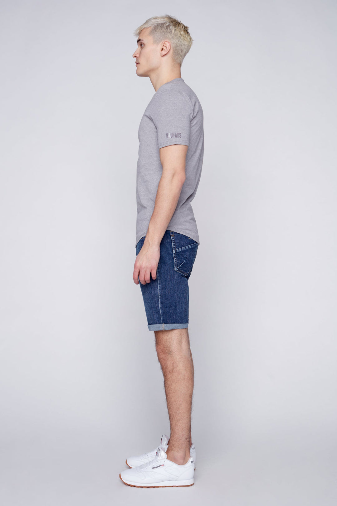 LENNON - Mens Rolled-Up Shorts - Classic Medium Blue
