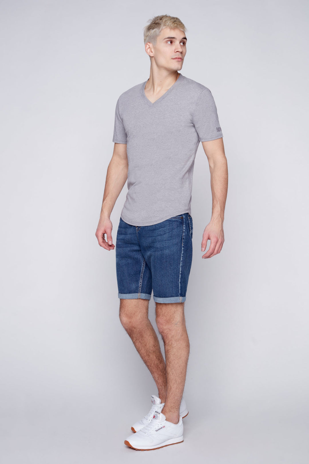 LENNON - Mens Rolled-Up Shorts - Classic Medium Blue