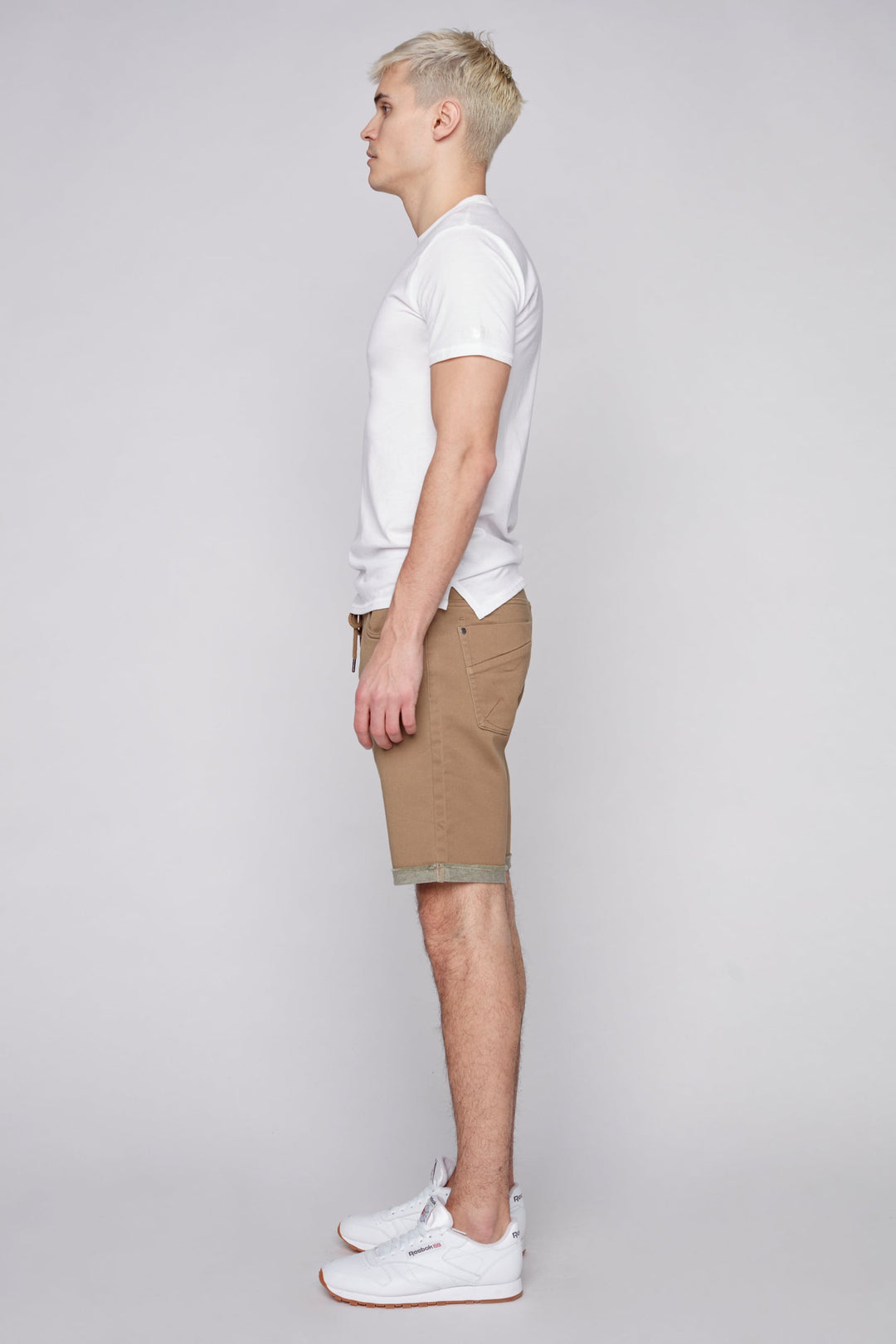 LENNON - Mens Rolled Up Shorts - Beige