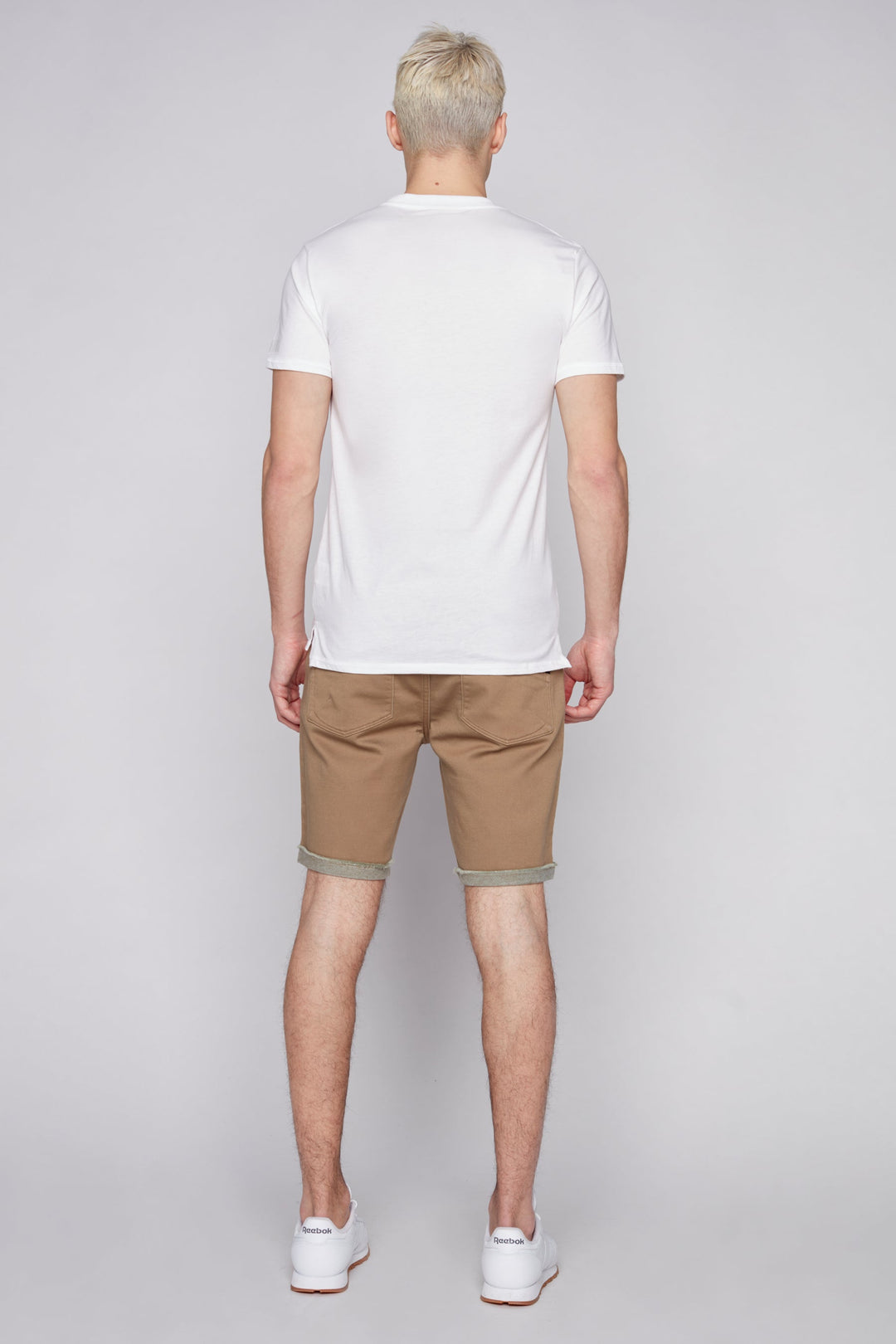 LENNON - Mens Rolled Up Shorts - Beige