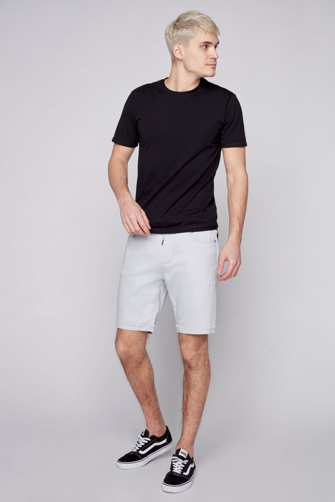 LENNON - Mens Rolled Up Shorts - Frost Blue