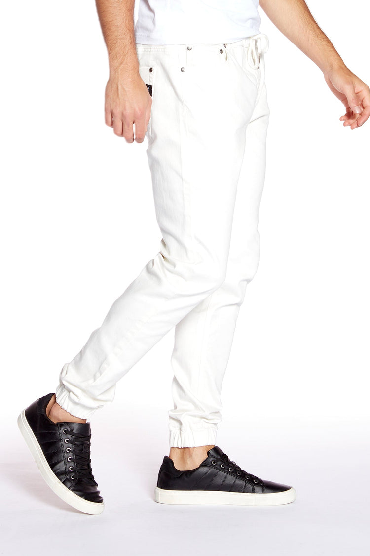 JAGGER - 5 Pocket Soft French Terry Classic Jogger - Off White - DENIM SOCIETY™