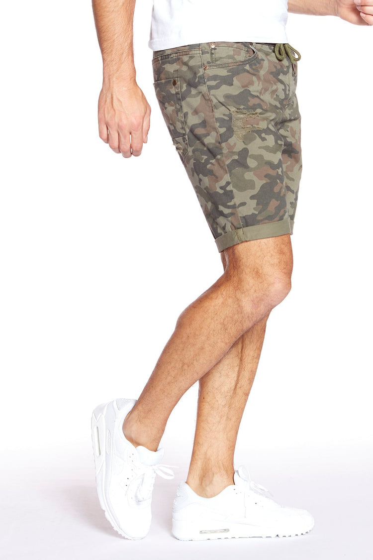LENNON - Mens Rolled Up Shorts - Camo - DENIM SOCIETY™