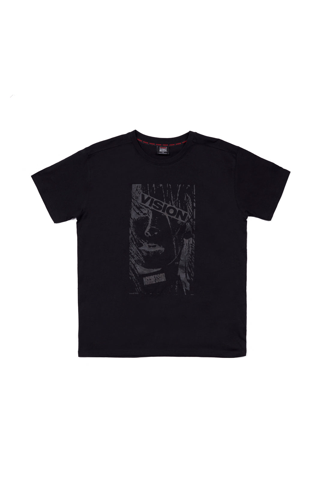 Face Print Logo T-Shirt - Black