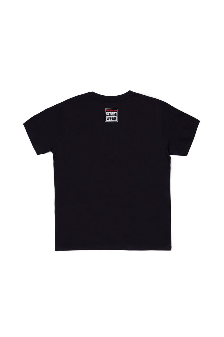 Face Print Logo T-Shirt - Black