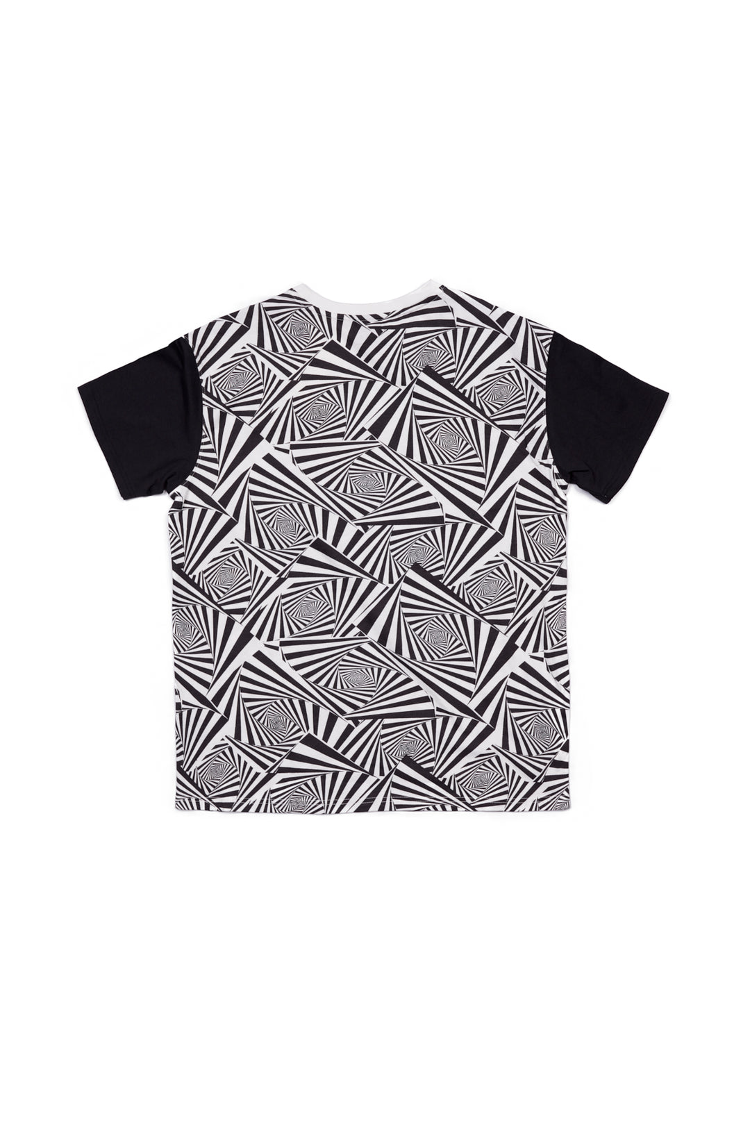 Spirals Aop Logo T-Shirt- Ivory/Black