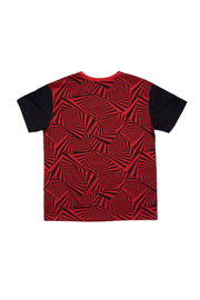 T-shirt avec logo et imprimé de spirales sur toute la surface