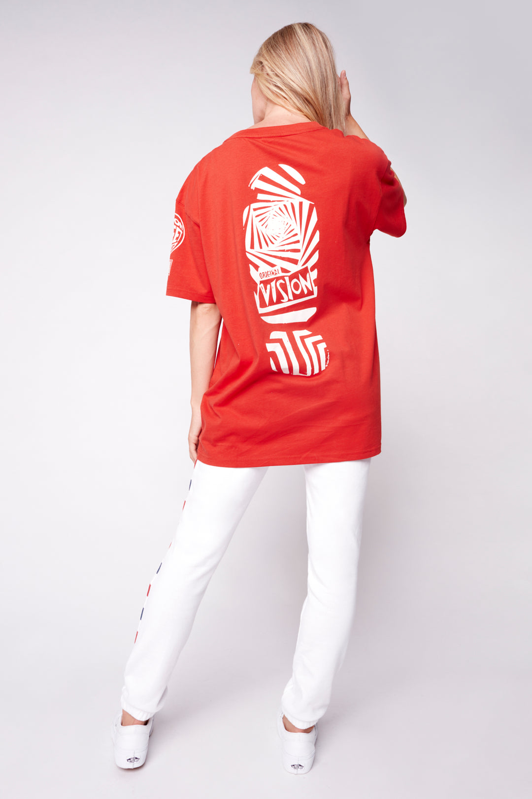 T-shirt avec logos d’équipes imprimés- Rouge