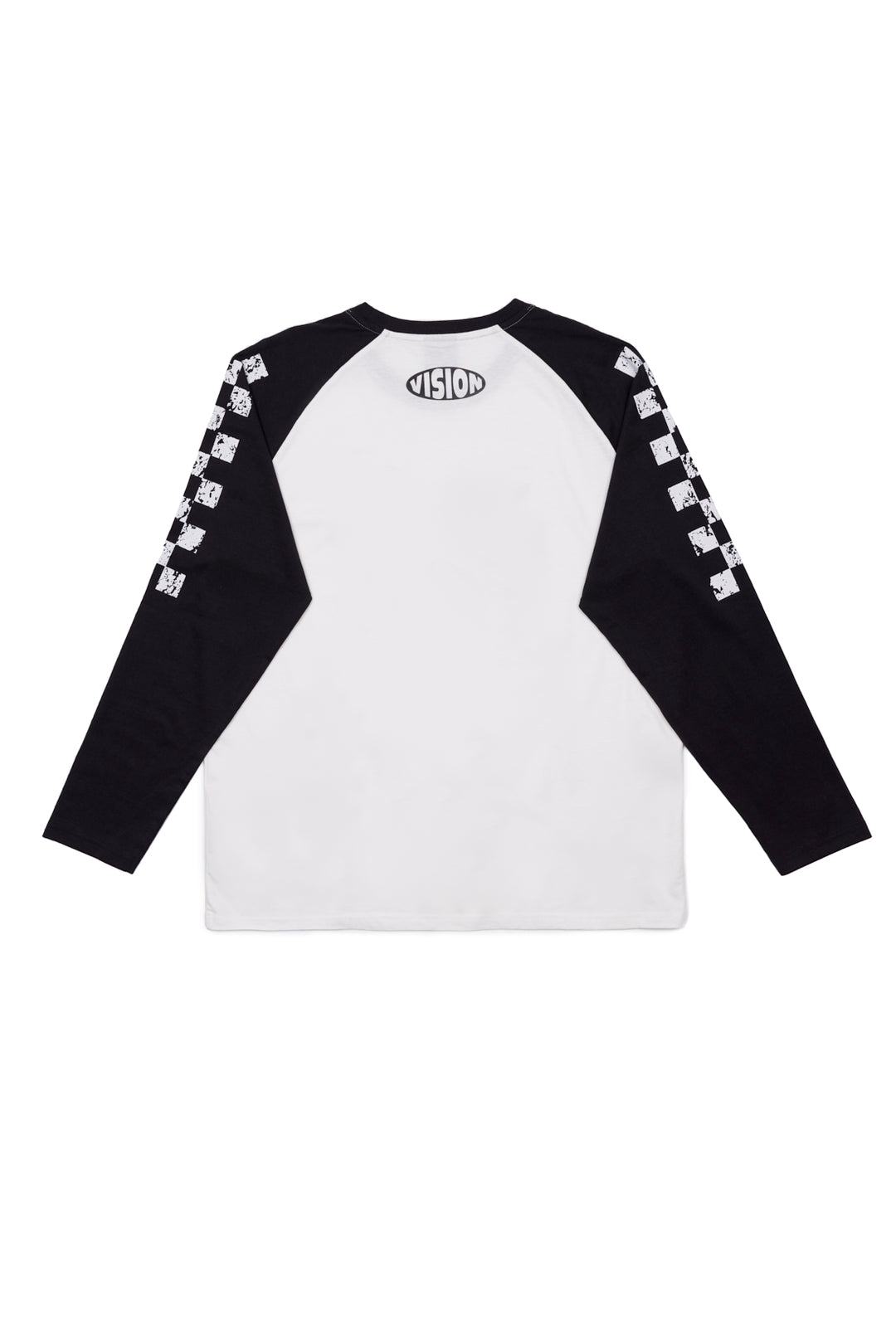 Checker Print Sleeve Logo T-Shirt - Ivory/Black