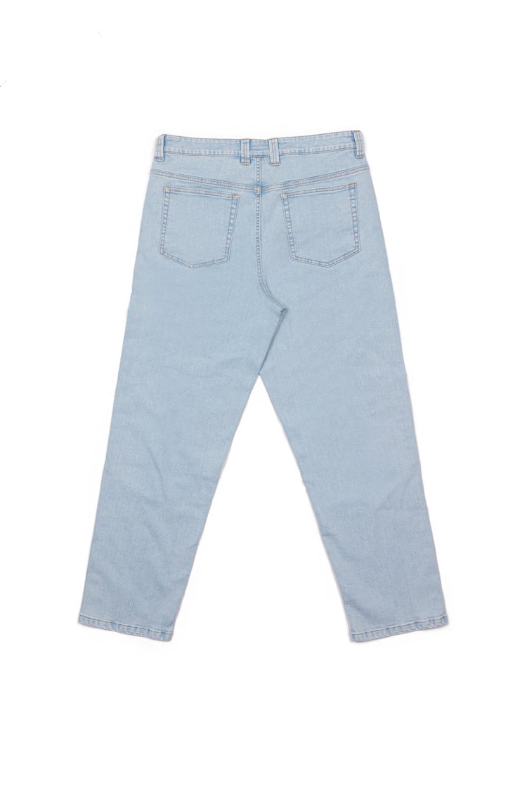 Vision Street Wear Boychik 5 Pocket Pant in Stretch Raw Denim Light Blue