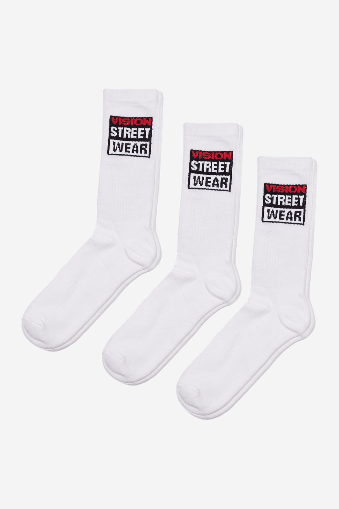 Vision Street Wear Skateboard Sports Socks Ivory
